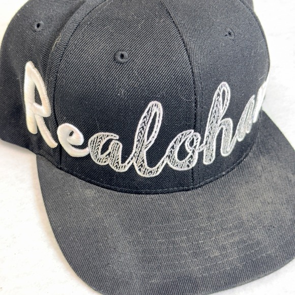 Yupoong / The Classic Other - Aloha Hawaii Snapback Hat Black White Embroidered Green Underbrim Yupoong